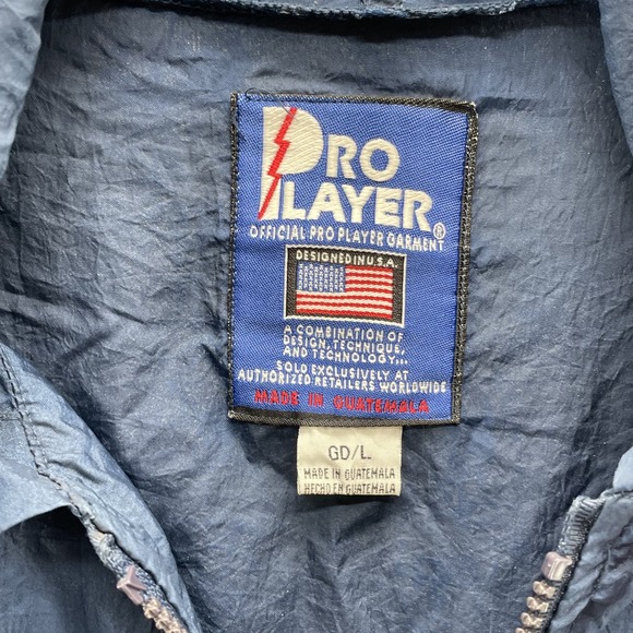 VTG Pro Player New England Patriots Windbreaker Track Jacket Men's Large NFL 90s - Picture 4 of 11